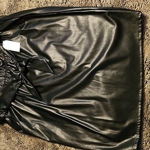 Faux leather skirt